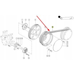 628792 0 rotoriaus bloko trapecinis diržas 3b x 2560 lw