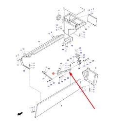 6247573m91 kairės pusės apdailos laikiklis