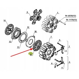 6000104390 sankabos diskas d 280mm 14 dantu
