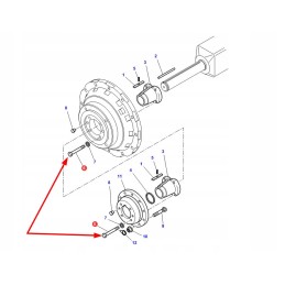 511411m3 6 taškų varžtas su daliniu sriegiu agco