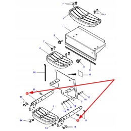 4383566m91 kopėčių laiptelio svirtis