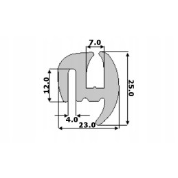 Guminis lango sandariklis Zetor traktoriui, 1 m