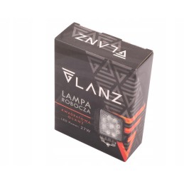 Kvadratinė darbinė lempa 27w 9 LED glanc