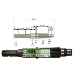 Kardaninis velenas fendt farmer l 381mm z6 24 178109220071