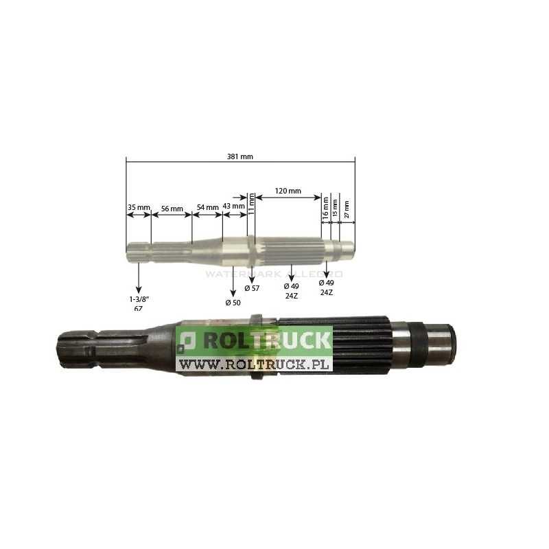 Kardaninis velenas fendt farmer l 381mm z6 24 178109220071