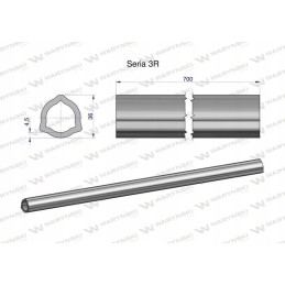 Kardaninio veleno vidinis vamzdis 3r serija 36x4 5 mm 705 mm
