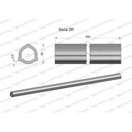 Kardaninio veleno vidinis vamzdis 3r serija 36x4 5 mm 855 mm