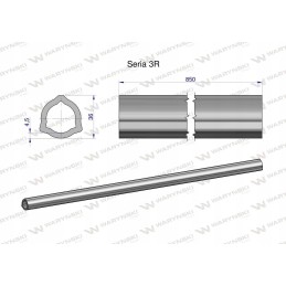 Kardaninio veleno vidinis vamzdis 3r serija 36x4 5 mm 855 mm