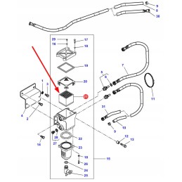 3907943m1 agco variklio kuro filtras