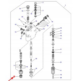 3907023m1 hidraulinės alyvos srauto rankenėlė
