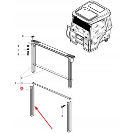 3902174m91 priekinio stiklo roletų bėgelis