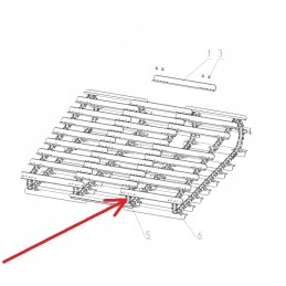 38x105r 52z p nuožulni grandinė 38x105 ritinėliai