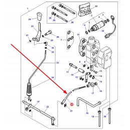 3805672m2 hidraulinio vožtuvo valdymo svirtis