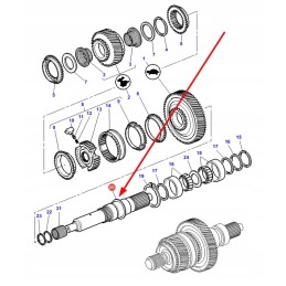 3793843m1 pavarų dėžės velenas