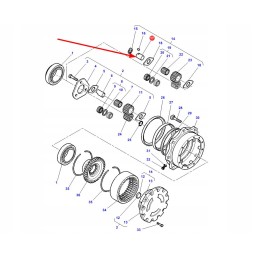 3765453m1 palydovinė stebulės redukcijos rato ašis