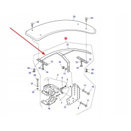 3675894m91 kairiojo priekinio sparno laikiklis