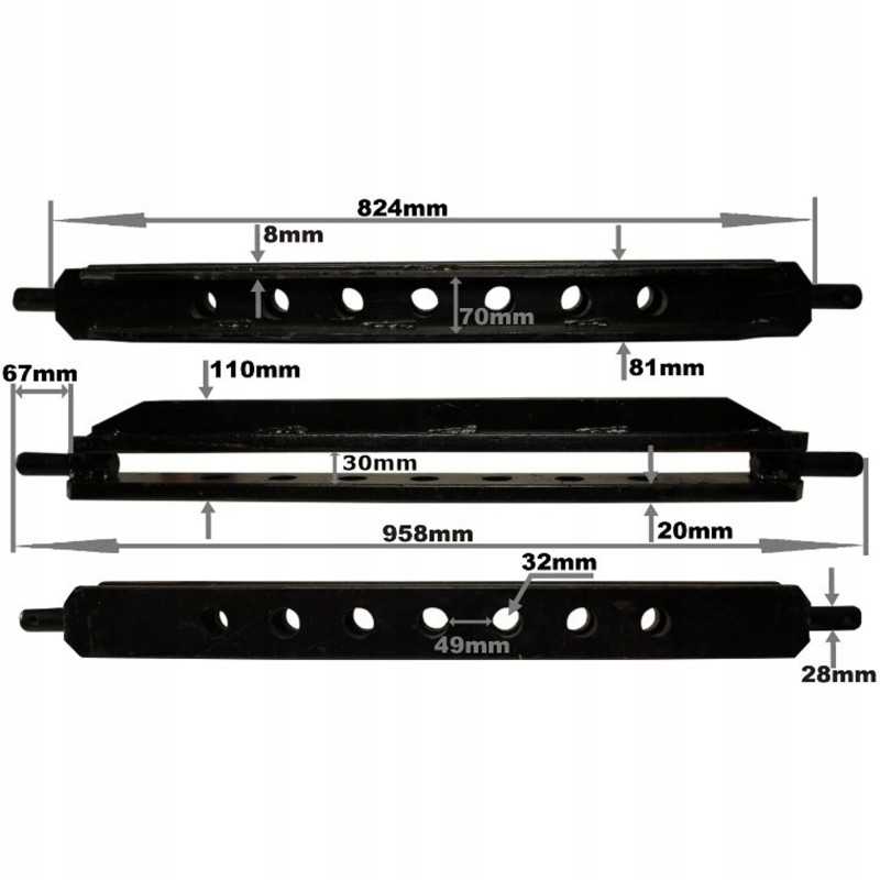 385 skersinė prikabinimo sija, sustiprinta 86452999