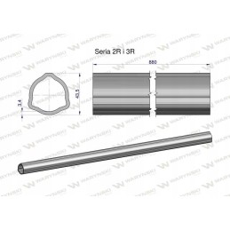 Kardaninio veleno išorinis vamzdis velenui 1010 43 5x3 4 mm