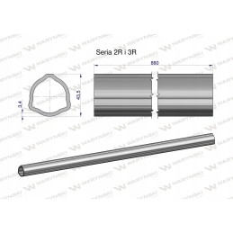 Kardaninio veleno išorinis vamzdis velenui 1010 43 5x3 4 mm