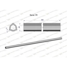 Kardaninio veleno vidinis vamzdis, serija 1r 29x4 mm 990 mm