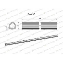 Kardaninio veleno vidinis vamzdis, serija 1r 29x4 mm 890 mm