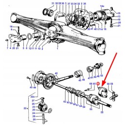 1423443m1 priekinės ašies kryžminė jungtis