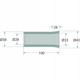 Suvirinimo įvorė 100 mm 67943018100 10f