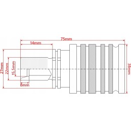 100x Euro hidraulinė greitoji jungtis, M22 lizdas