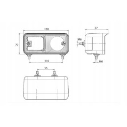 Priekinis traktoriaus krautuvo posūkio žibintas buvo w07p