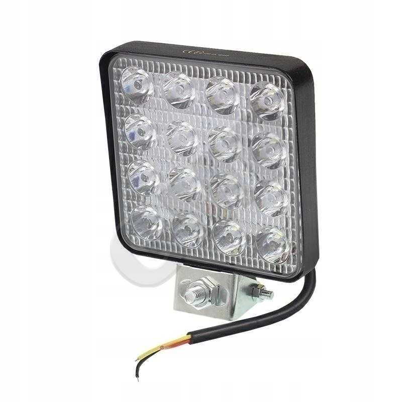 Stačiakampė LED darbo lempa 16 LED 12v
