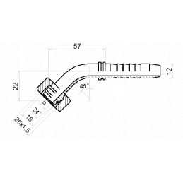 Dkol 45 spaustukas dn12 1 2sn m26x1 5 x10 hidrolideris