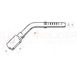 Rnm 45 spaustukas dn8 1 2sn fi14 h 14 x10 hidrolideris