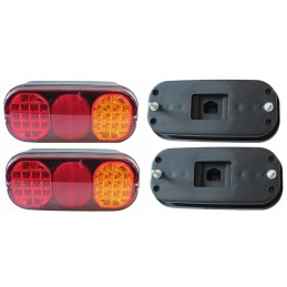 Galinių LED lempučių rinkinys JCB ekskavatoriniams krautuvams