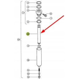 087122 0 hidraulinio cilindro stūmoklio kotas