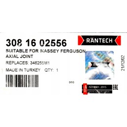 Ašinė jungtis 346255m1 pagal rantech