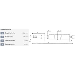 Dujinė spyruoklė l685 5 mm 900n stabilus ca7775rd