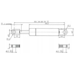 Dujinė spyruoklė L785 5 mm 600N stabilus CA095192