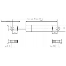 Dujinė spyruoklė l585 mm 150n stabilus ca094935