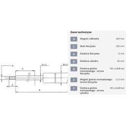 Dujinė spyruoklė l445 mm 350n stabilus ca055256