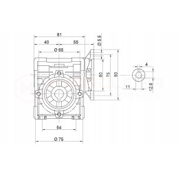 HMRV 30 1 30 pavara B14 varikliui, velenas 11mm