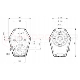 BMR GR3 20kw pavarų dėžė 96001 n 1 n 2 2 0 ob