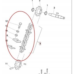 New Holland TX Case 84015232 Grūdų grandinė