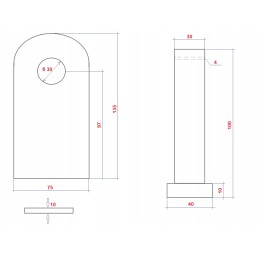 Cilindro tvirtinimo kilpa, skersmuo 30, yra sukomplektuota