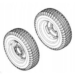 Priekiniai žolės ratai 27x8 50 15 6pr kairė dešinė 1kp