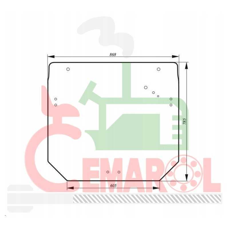 Galinis kabinos langas jd 5080m