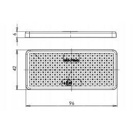 Geltona priekabos atšvaito lemputė buvo 96x42