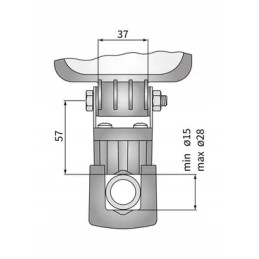 360 LED darbo lempos laikiklis