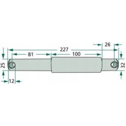 Viršutinis jungties kaištis fi25 32mm l 227mm cat 2 3