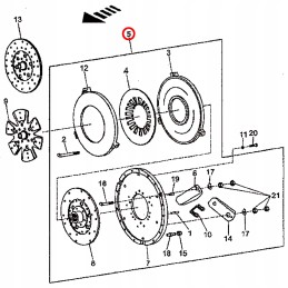 Sukomplektuota sankaba 310mm zetor uri 79011100