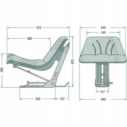 Ursus c 330 c 330 kibiro sėdynė